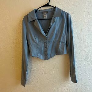 Light Blue Silk Blouse